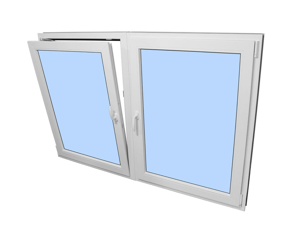 72"x48" Double Sash European uPVC Tilt and Turn Window