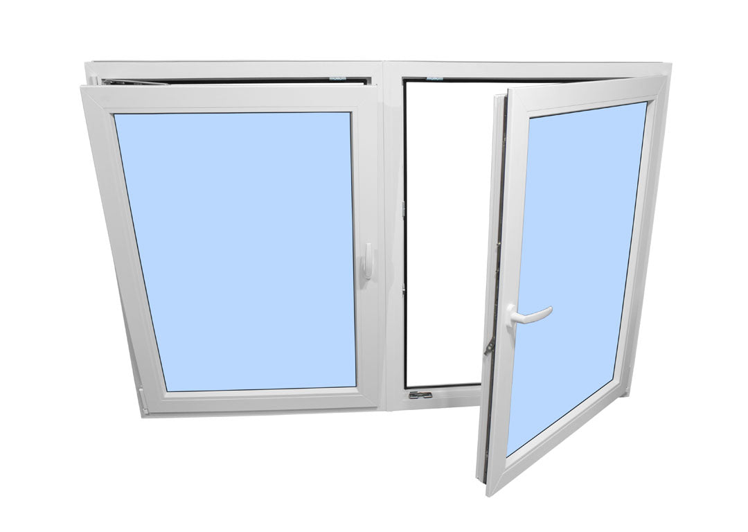72"x48" Double Sash European uPVC Tilt and Turn Window